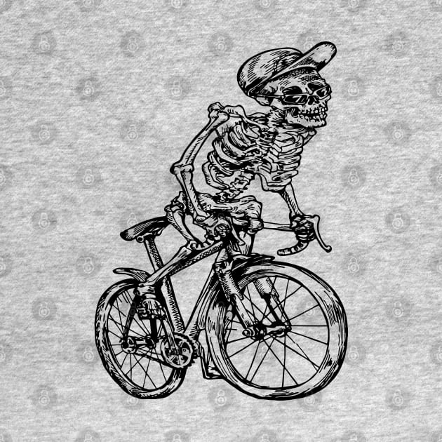 SEEMBO Skeleton Cycling Bicycle Cyclist Bicycling Biker Bike by SEEMBO
